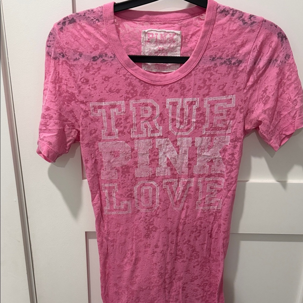Vintage Victoria's Secret Pink Graphic Tee Y2K feminine girlie vintage